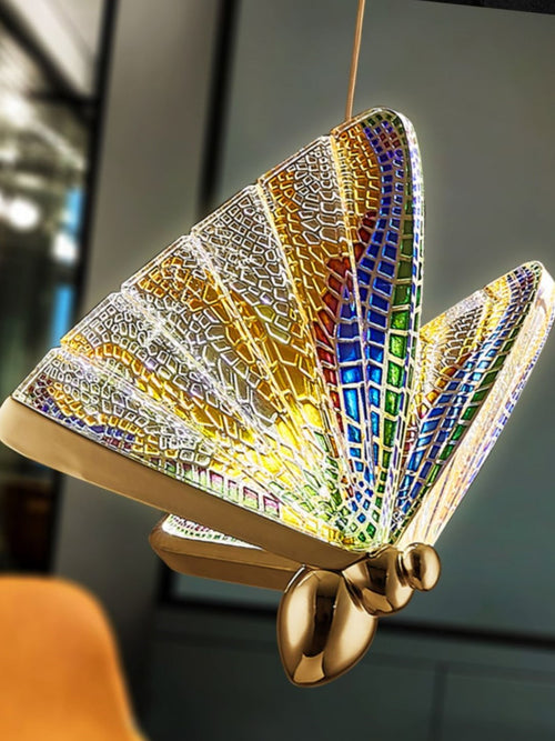 Butterfly Glass Pendant Light - Set of 3